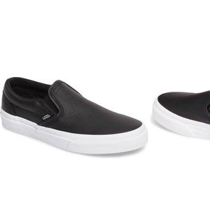 black leather vans size 6